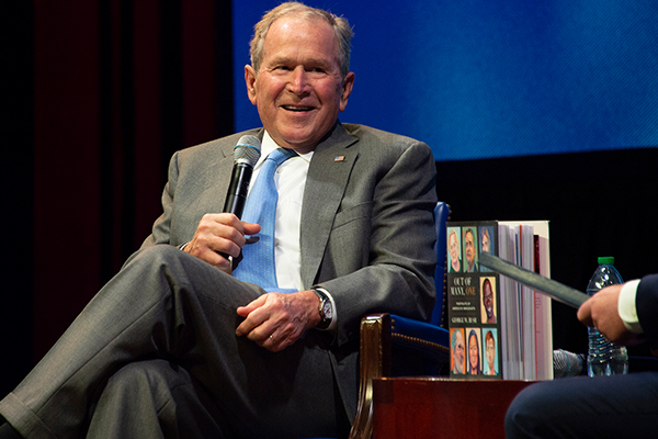 43rd President of the United States George W. Bush gives a Tate Lecture Series address