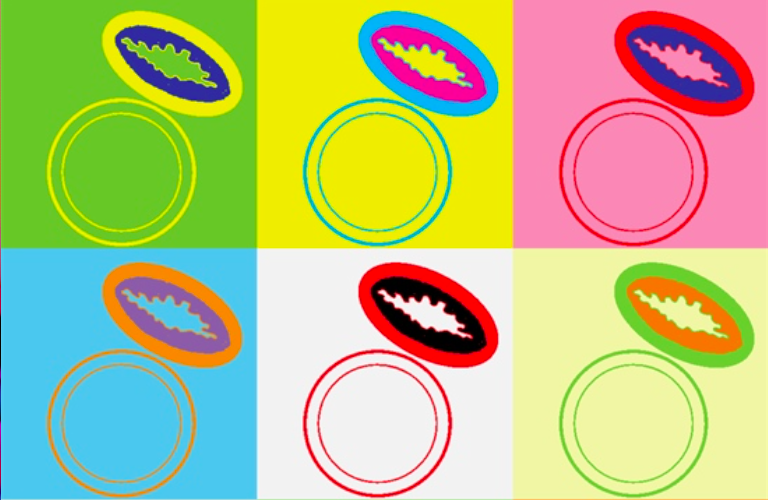 six circles on a grid