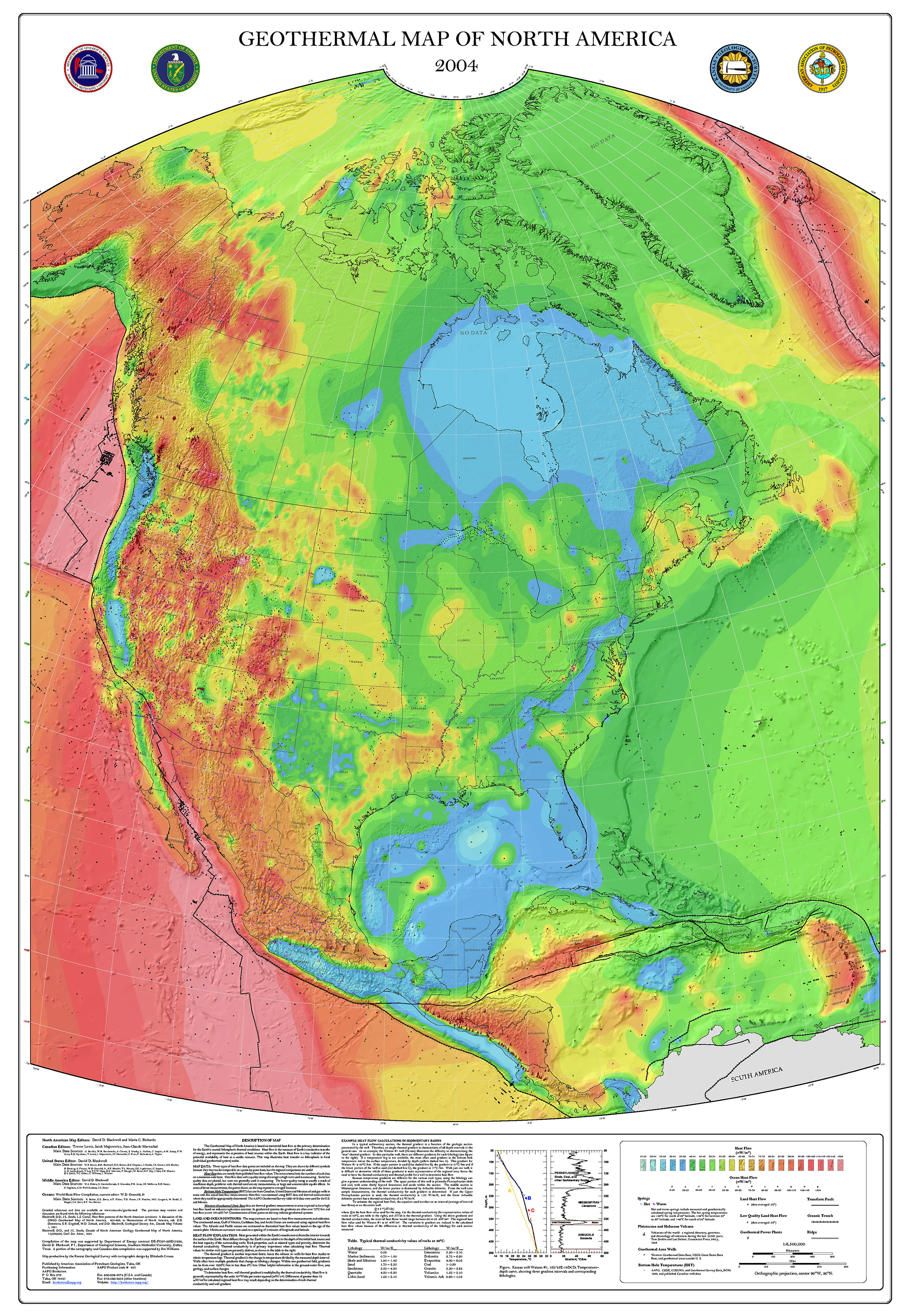 Geothermal Map of North America