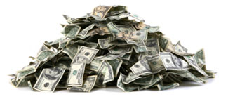 pile of money