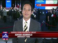 Coverage of the groundbreaking for the George W. Bush Presidential Center