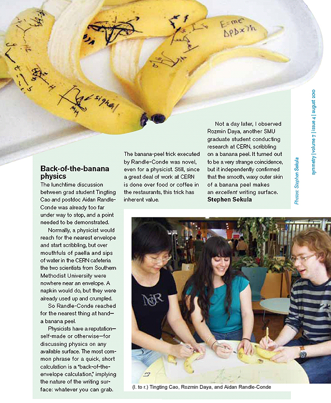 Notes on a banana peel