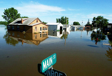 Flooding along the Mississippi River