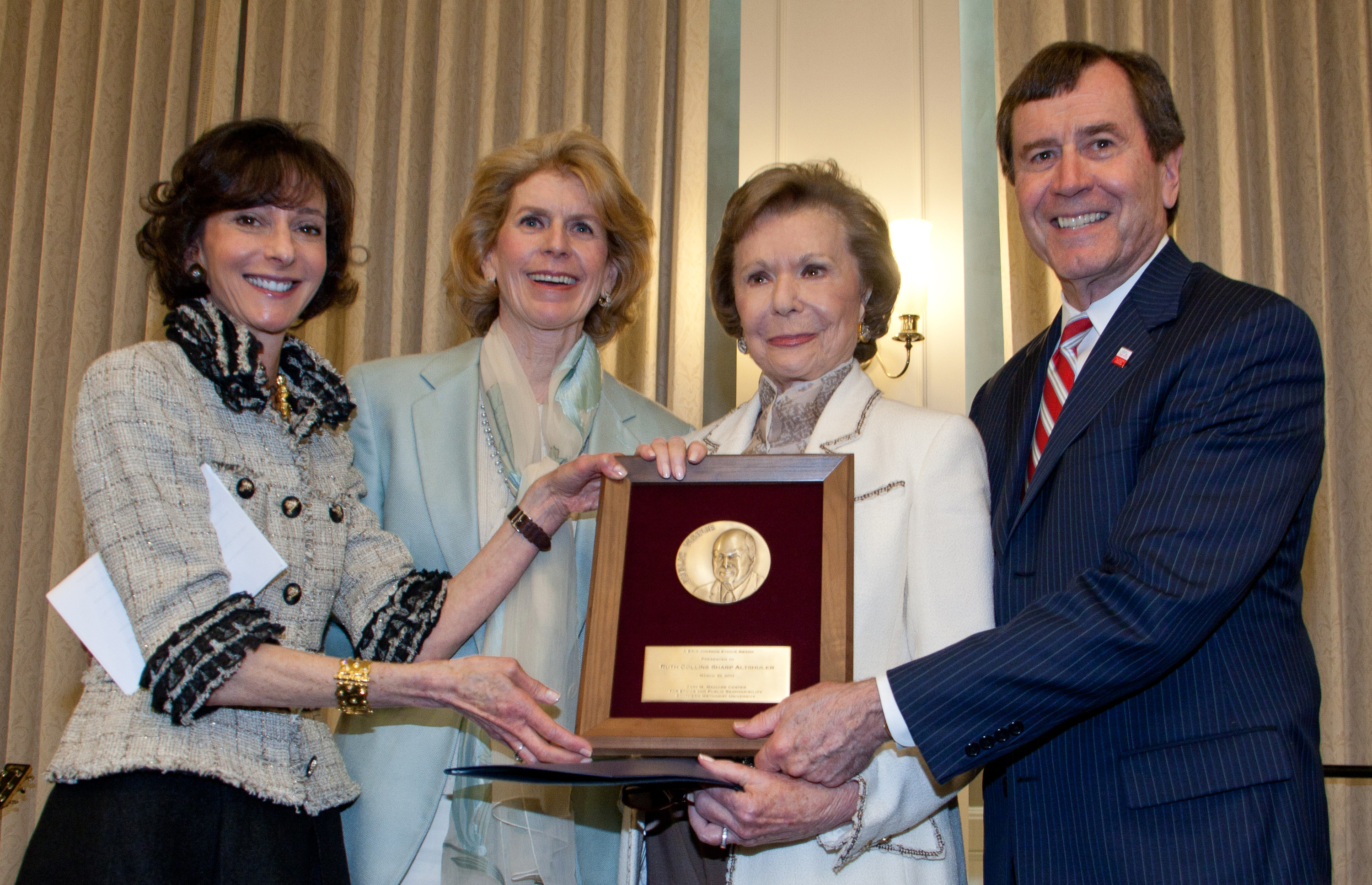 Ruth Altshuler with Nancy Holbreich, Sally Sharp Harris and R. Gerald Turner