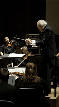 Paul Phillips with SMU orchestra