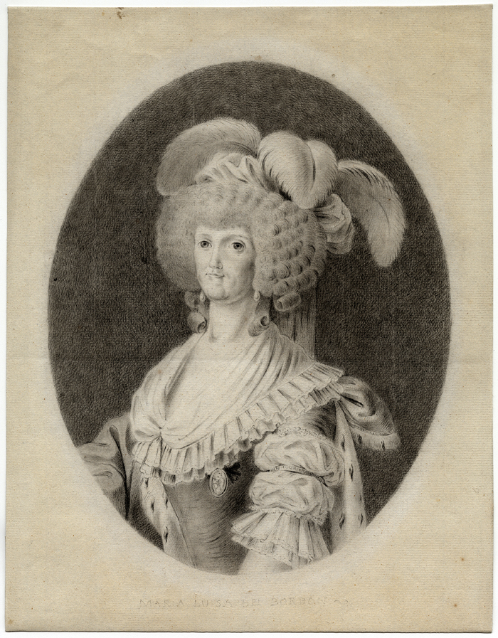 Antonio Carnicero (Spanish, 1748-1814), Mar&iacute;a Luisa de Parma, Queen of Spain, 1789. Chalk on paper. Meadows Museum, SMU, Dallas. Museum Purchase with funds generously provided by a Challenge Grant by the Gill Family in honor of their daughter, Anju Gill
