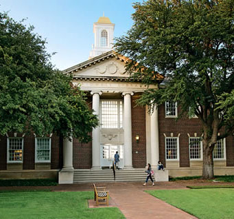 Bridwell Library entrance