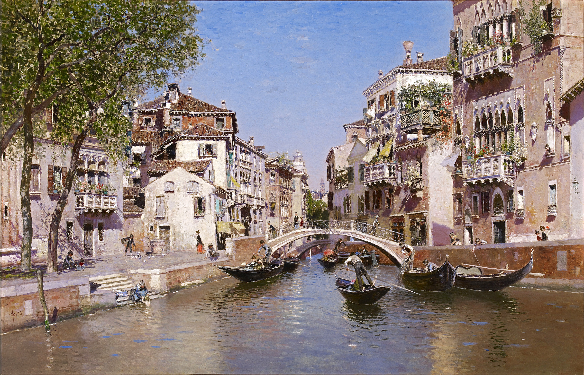 Martín Rico y Ortega (Spanish, 1833-1908), Rio San Trovaso, Venice, c. 1903. Oil on canvas. Meadows Museum, SMU, Dallas. Museum purchase with funds from The Meadows Foundation, MM.07.01. Photo by Michael Bodycomb.