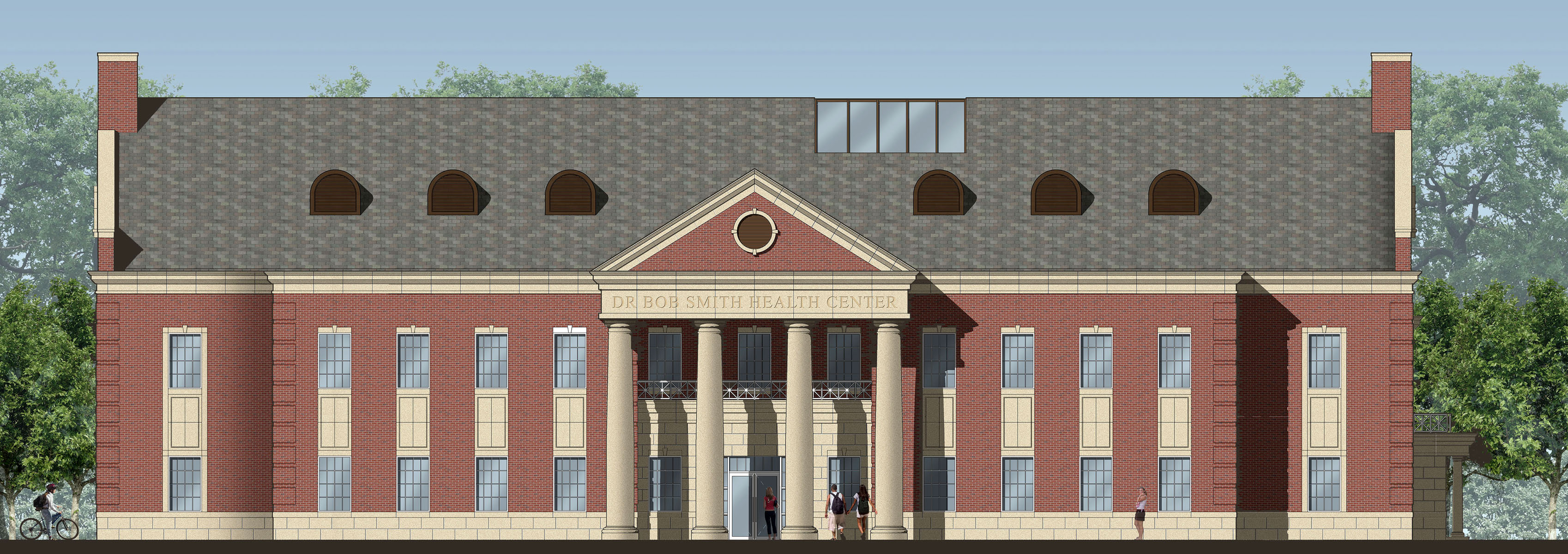 Rendering of the Dr. Bob Smith Health Center at SMU