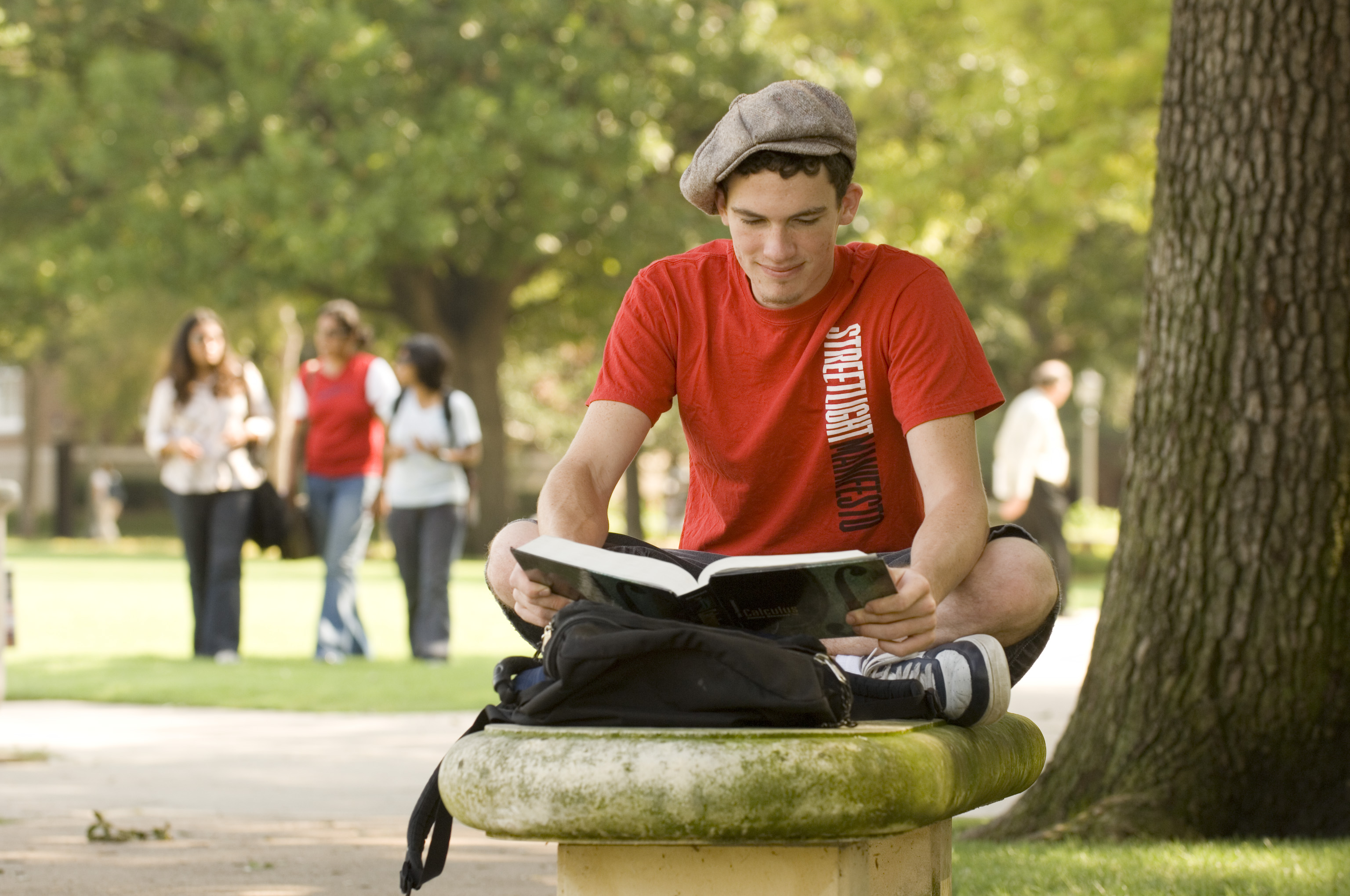 SMU Student Studying