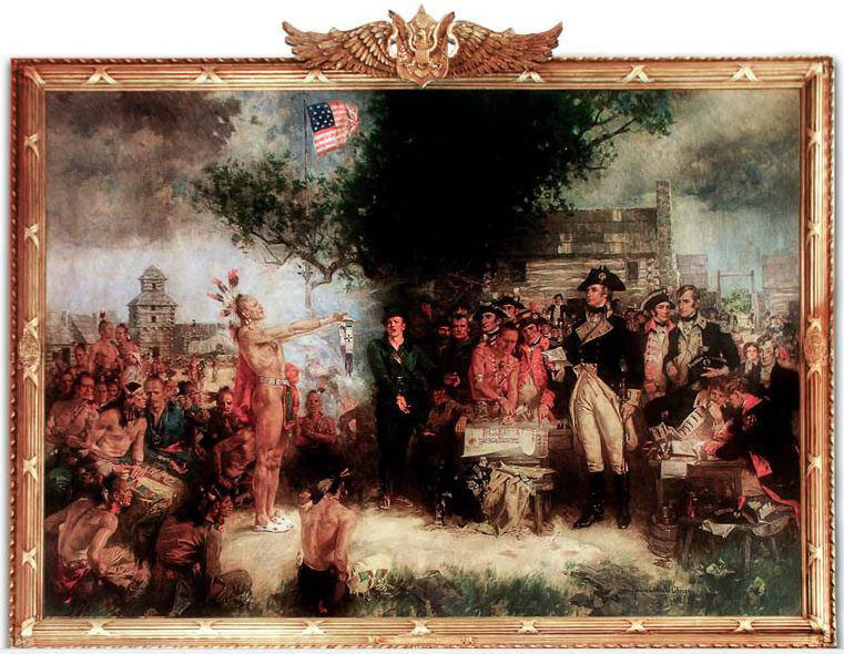 Signing the Treat of Greene Ville by Howard Chandler Christy