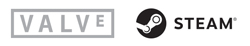 Valve and Steam logos