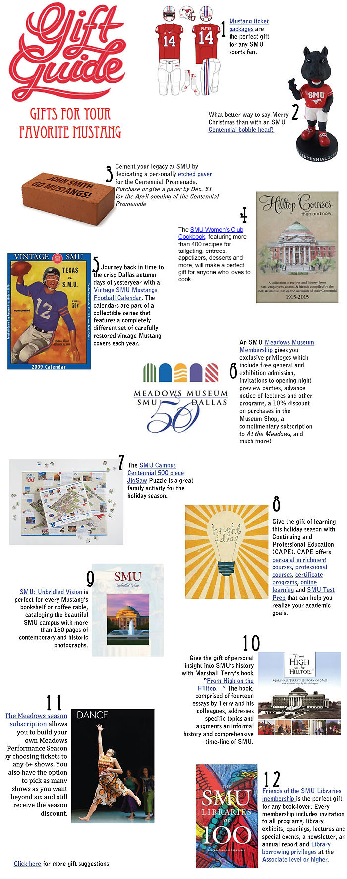 SMU Holiday Gift Ideas