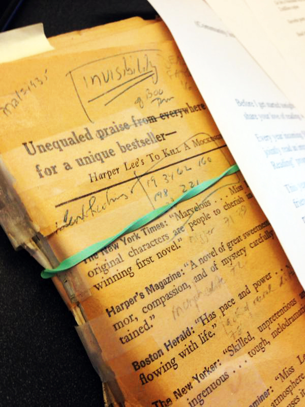 Thomas DiPiero's copy of To Kill a Mockingbird