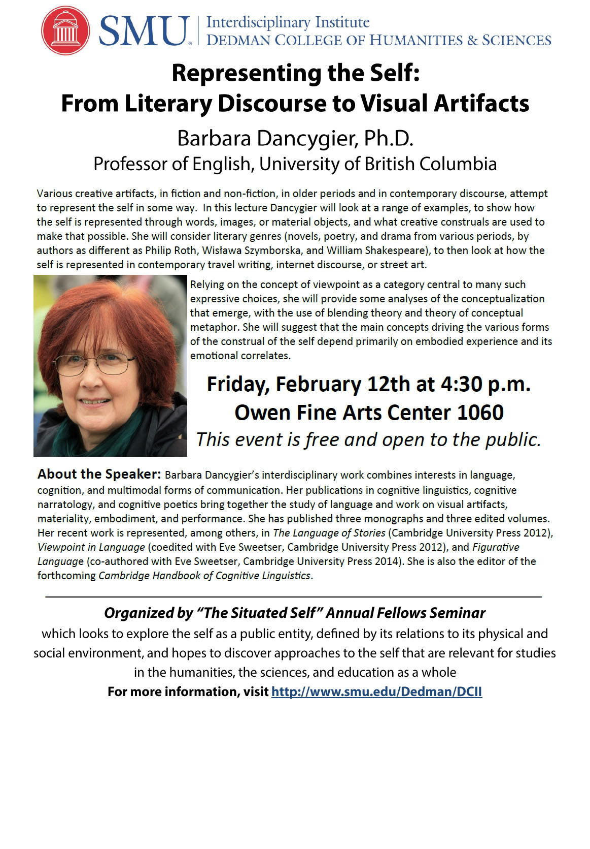 Barbara Dancyier lecture at SMU