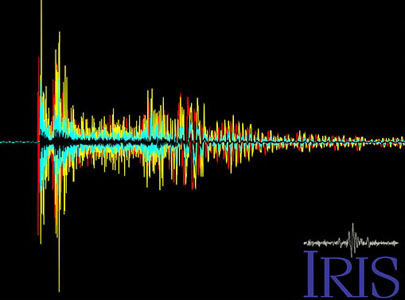 Seismograms of North Korea’s four declared nuclear tests that were recorded in Mudanjiang, China, approximately 370 kilometers from the test site.