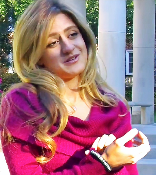 SHIREEN TAVAKOLI with human rights wristband