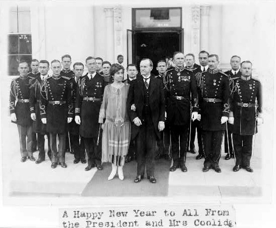 President and Mrs. Coolidge at the White House in 1927