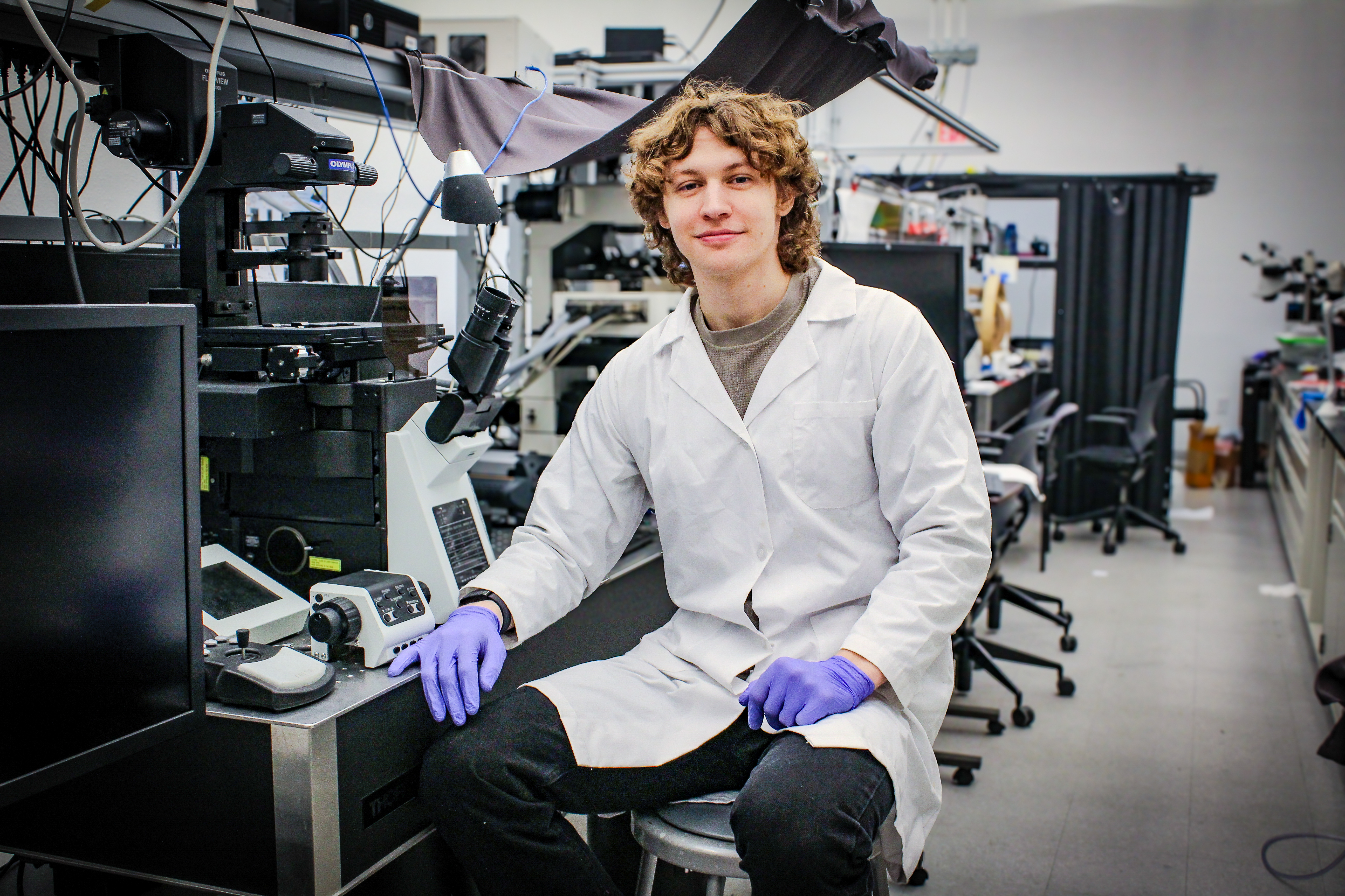 Matthew O’Donohue, a Ph.D. candidate researching microfluidic approaches to tissue engineering.